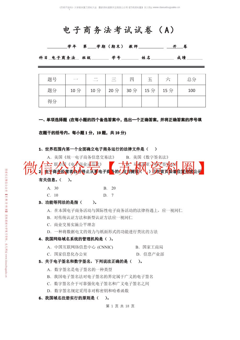 电子商务法
